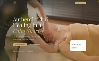 Kósí Thai Massage, vefurinn sem við smíðuðum